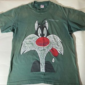 Vintage 1993 Looney Tunes Sylvester Big Face Shirt